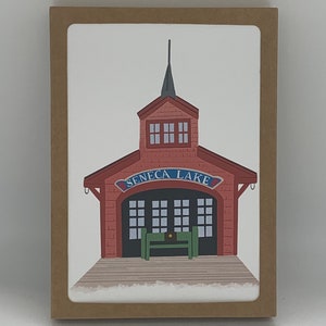 Seneca Lake Watkins Glen Pier Greeting Card Boxed Set of 8