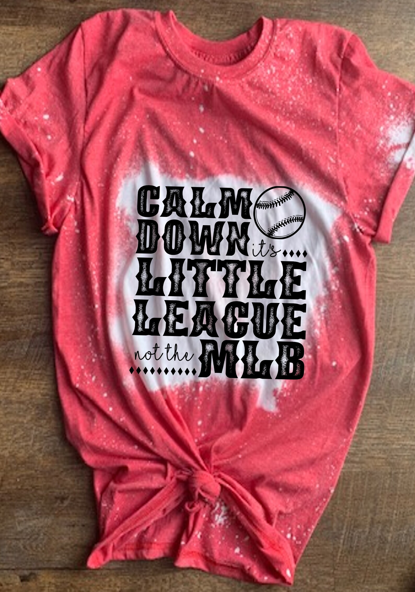 Little League Shirt/ Baseball Bleached Tee/ Bleached Etsy