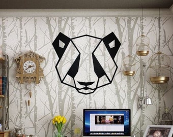 Duvart Metal Wall Art of Panda, 27'' x 25'', 3 mm Powder Coated Steel.