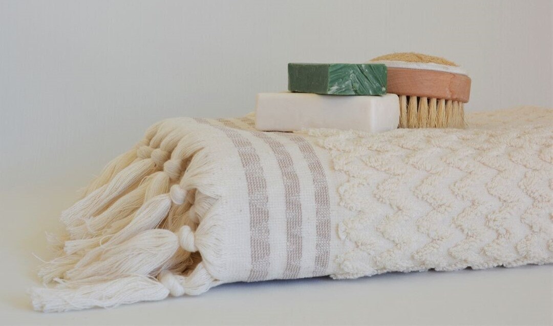 Luxury Turkish Fringed Cotton Bath Towel Fringed Towel Etsy