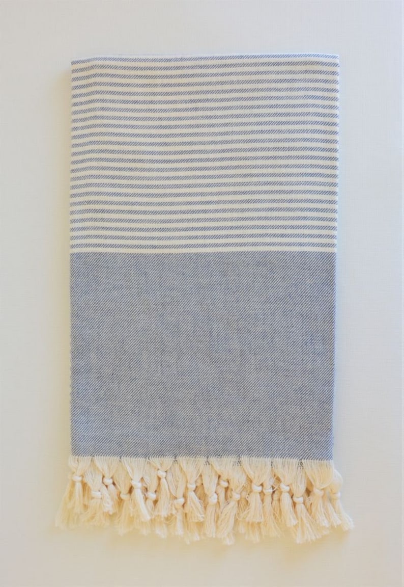 Turkish Fringed Cotton Bath Towel Fringed Towel Turkish Etsy
