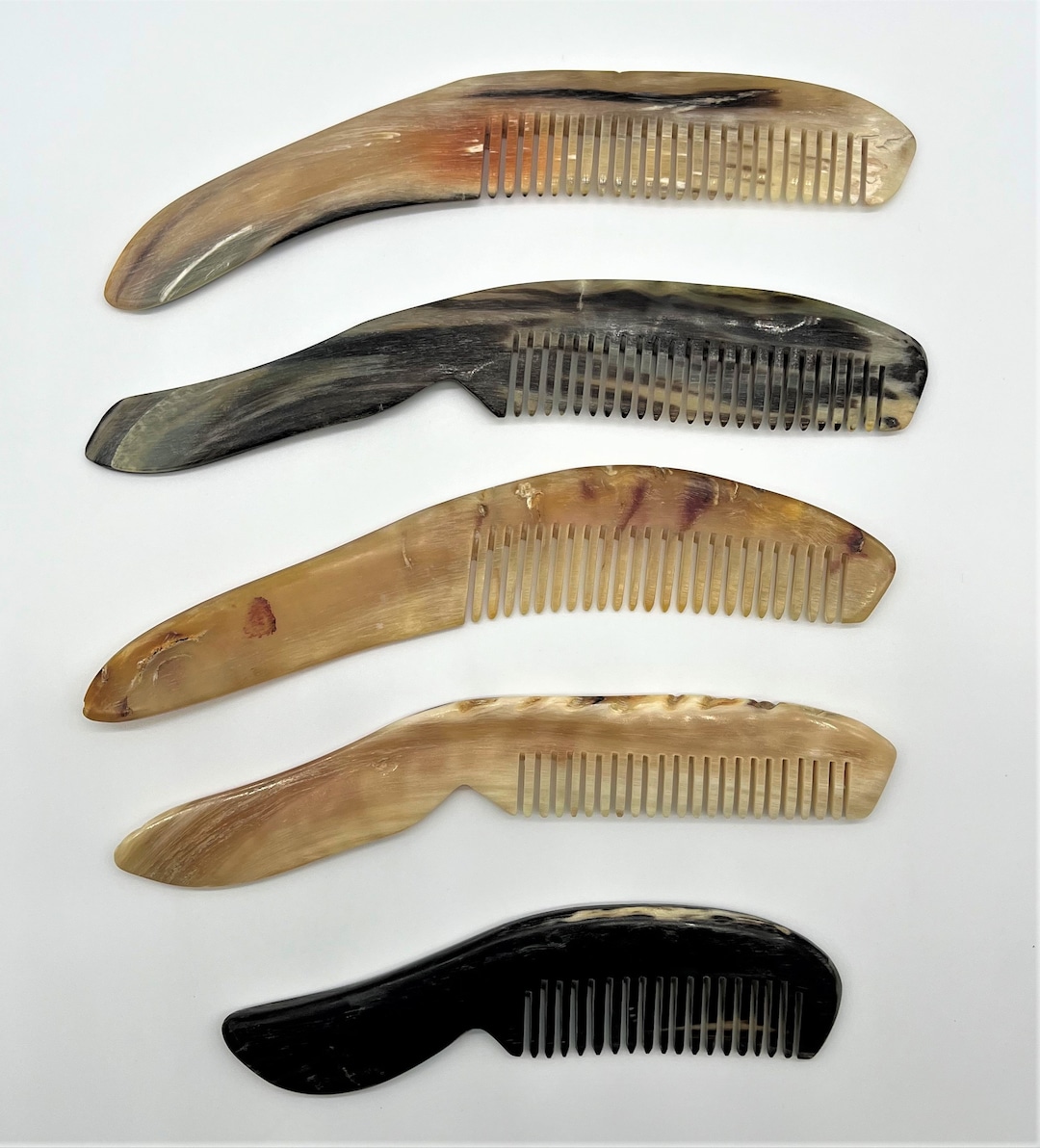 Natural Hand Made Sheep Horn Comb With Handle for Women and Men - Etsy