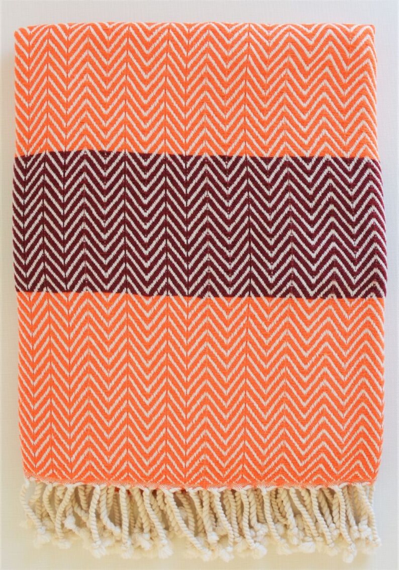 Turkish Fringed Herringbone Bath Towel Turkish Bath Towel Etsy