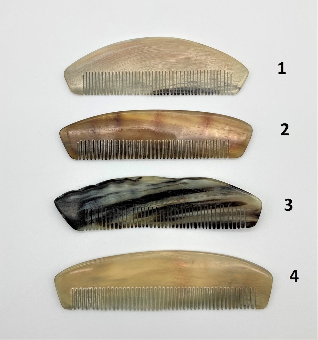 シープホーンコームポケットタイプハンドル付き天然角羊角ナチュラルホーン