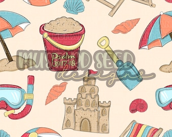 Beach Resort Psalm 139 Faith Christian Seamless File Design