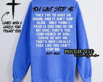 You Can’t Stop Me Andy Mineo Lyrics Faith Christian Rap PNG Tshirt File Design