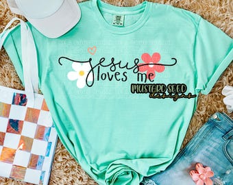Jesus Loves Me Checkered Neon Orange Blue Summer Swim Faith Christian PNG Tshirt File Design