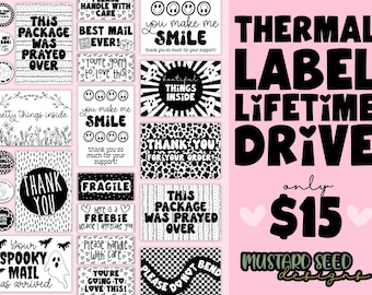 Thermal Label Lifetime Drive Digital Printable Designs Stickers