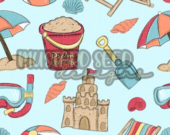 Beach Resort Psalm 139 Faith Christian Seamless File Design