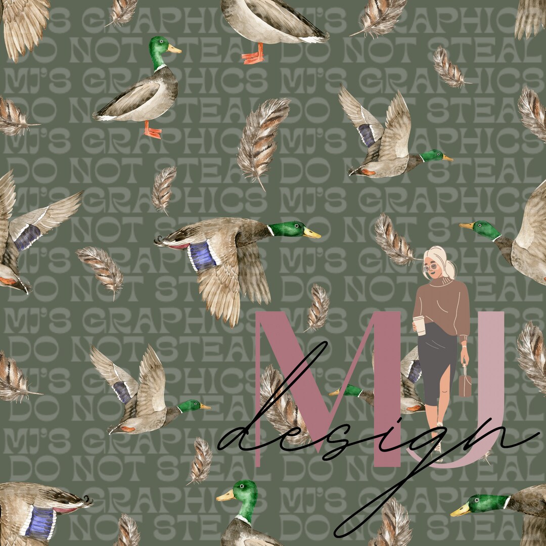 Mallard Duck Seamless Pattern File - Etsy