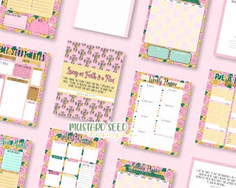 Living on Faith and a Plan Faith Based Planner Monthly Weekly Budget Meal Bible Study Notes