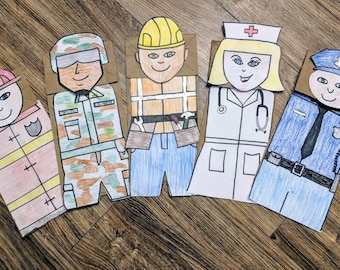 Paper Bag Puppets - Community Helpers