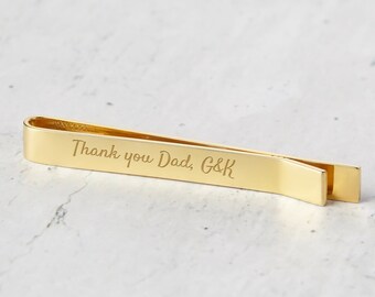 Dad Tie Clip, Father Of The Groom Gift, Personalized Tie Clip, Mens Tie Bar, Custom Tie Bar, Wedding Gift For Dad, Dad Gift from Son