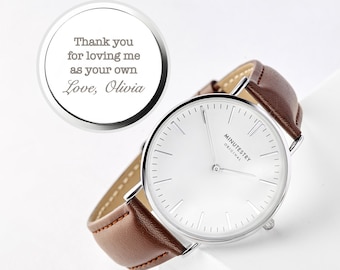 Gift For Step Dad, Engraved Gift For Dad, Personalized Men Gift, Watch Gift For Men, Bonus Dad Gift, Step Dad Gift From Kids, Birthday Gift