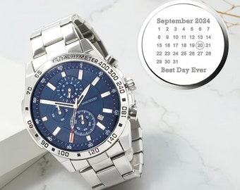 Gifts For Boyfriend, Personalized Watch Gifts, Engraved Mens Watch, Gift For Him, Husband/Boyfriend Gift, Fiancé Gift