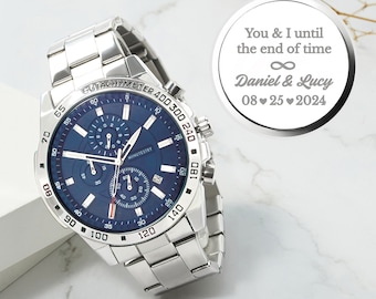 Custom Gifts For Him, Gift for Boyfriend, Custom Watch for Men, Holiday Gift Ideas, Anniversary Gift For Boyfriend