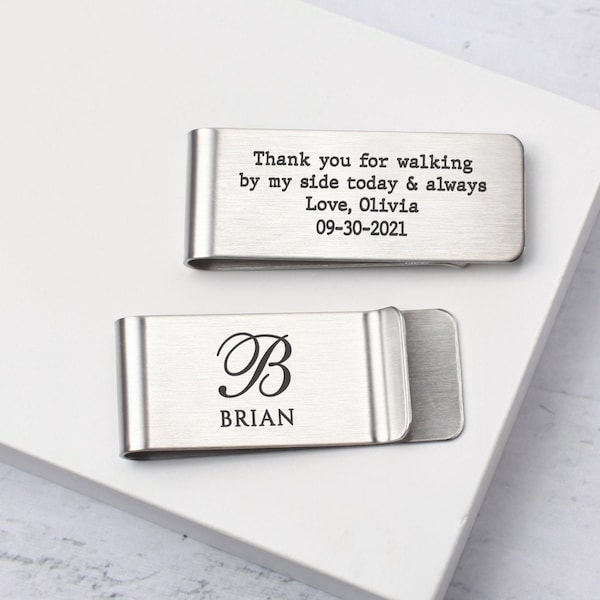 Father Of The Bride Gifts, Personalized Money Clip, Dad Wedding Gifts, Gift for Dad From Bride, Personalized Money Clip, Metal Money Clip