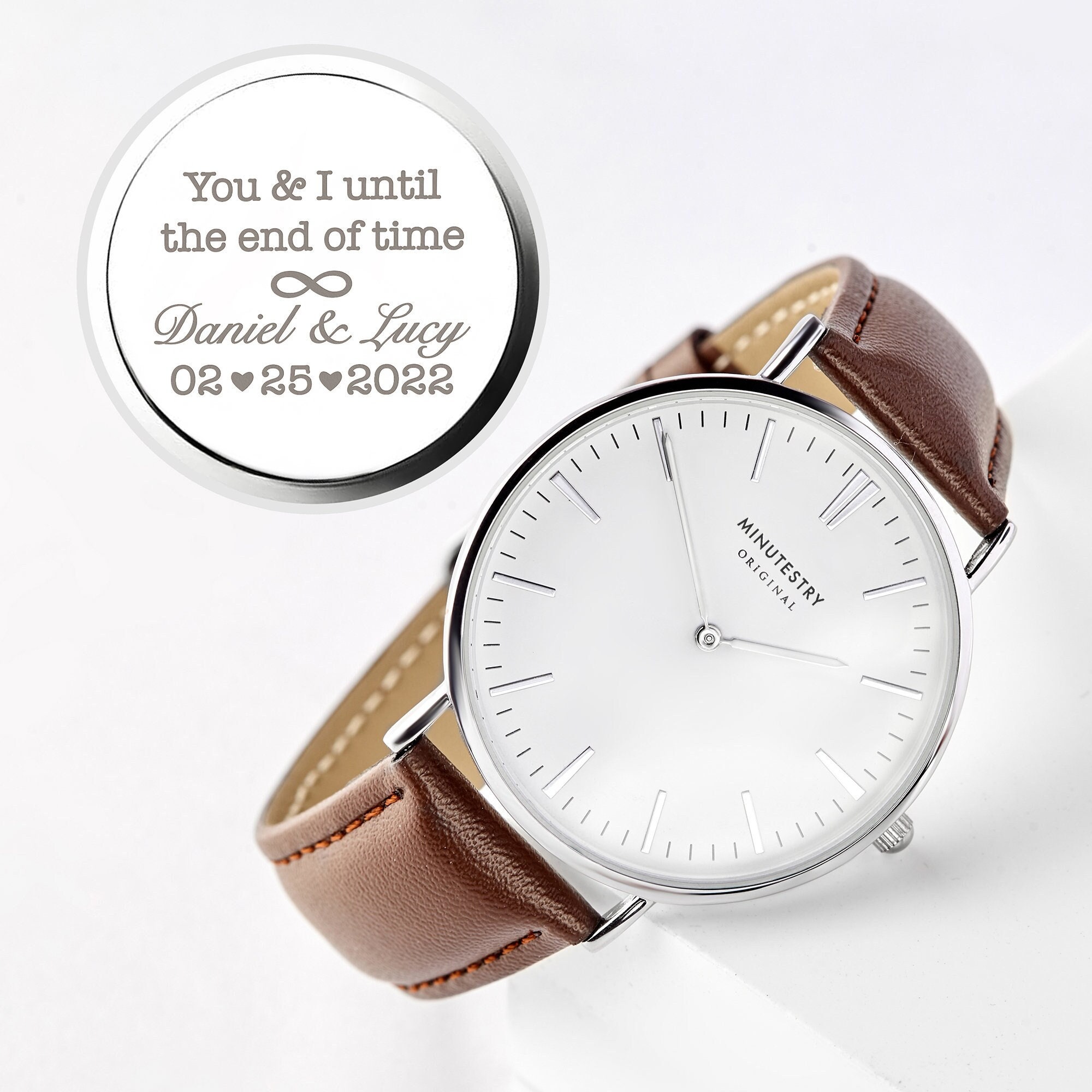 Regalo de boda del novio reloj personalizado para el novio regalos de boda grabados regalo del novio de la novia reloj del novio reloj para hombres Etsy Espana