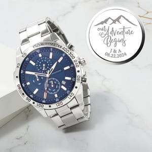 Groom Gifts, Gifts For Groom From Bride, Fiance Valentines Gift, Engraved Mens Watch, Wedding Gifts for Groom, Watch For Men