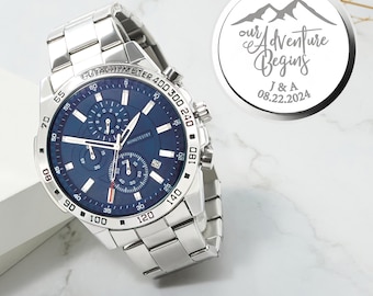 Groom Gifts, Gifts For Groom From Bride, Engraved Mens Watch, Wedding Gifts for Groom, Fiance Gifts, Watch For Men, Gift from Wife