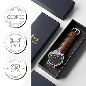 Wedding Gifts For Groomsmen, Groomsmen Watches, Best Man Gift, Engraved Watches, Personalized Watches For Men, Mens Watch, Groomsmen Present image 1