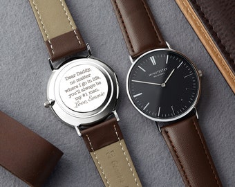 Engraved Gifts For Dad, Dad Gift From Daughter, Engraved Mens Watch, Personalized Gifts For Men, Daddy Gifts, Birthday Gift For Dad