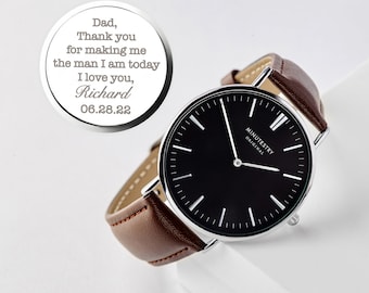 Father of the Groom Gift, Dad Wedding Gift From Groom, Dad Fathers Day Gift, Gift From Groom To Dad,Dad Gift Wedding Day, Engraved Men Watch