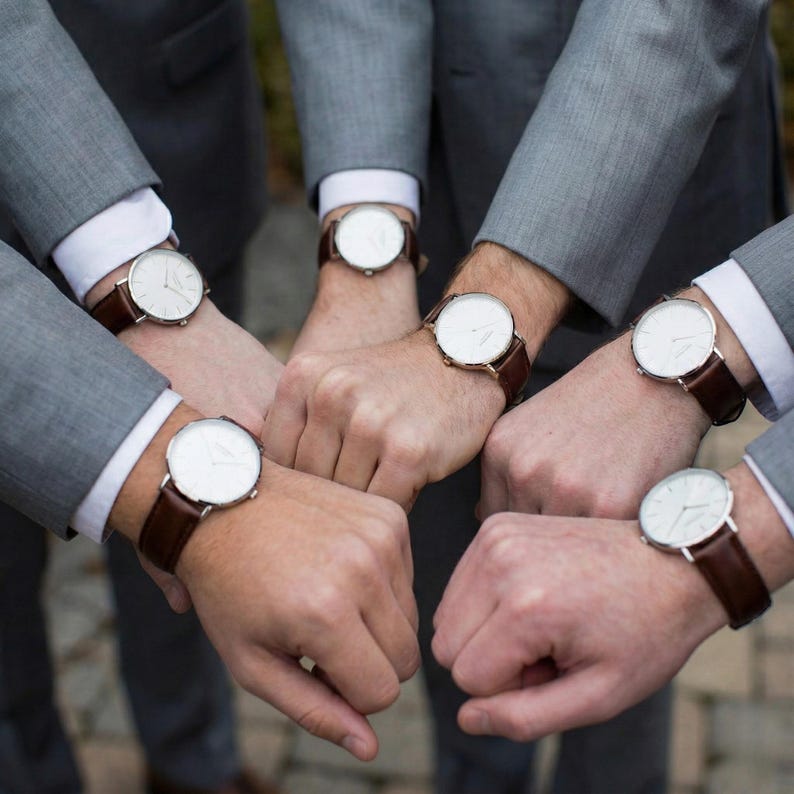 Set of Groomsmen Watches, Groomsmen Gifts Watches, Groomsman Gift Set, Best Man Gift, Personalized Watches, Engraved Watches, Groomsmen Gift image 3