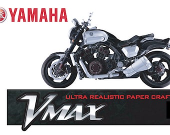 Kit de modelo Yamaha V-Max 1:5 - Origami artesanal de papel ultrarrealista