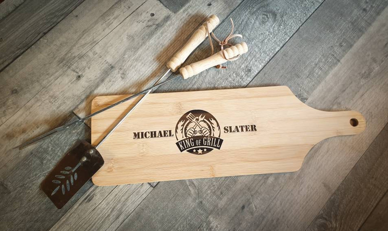 Personalised BBQ serving platter Fathers Day Etsy