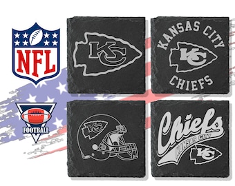 NFL Slate Coasters - Kansas City Chiefs