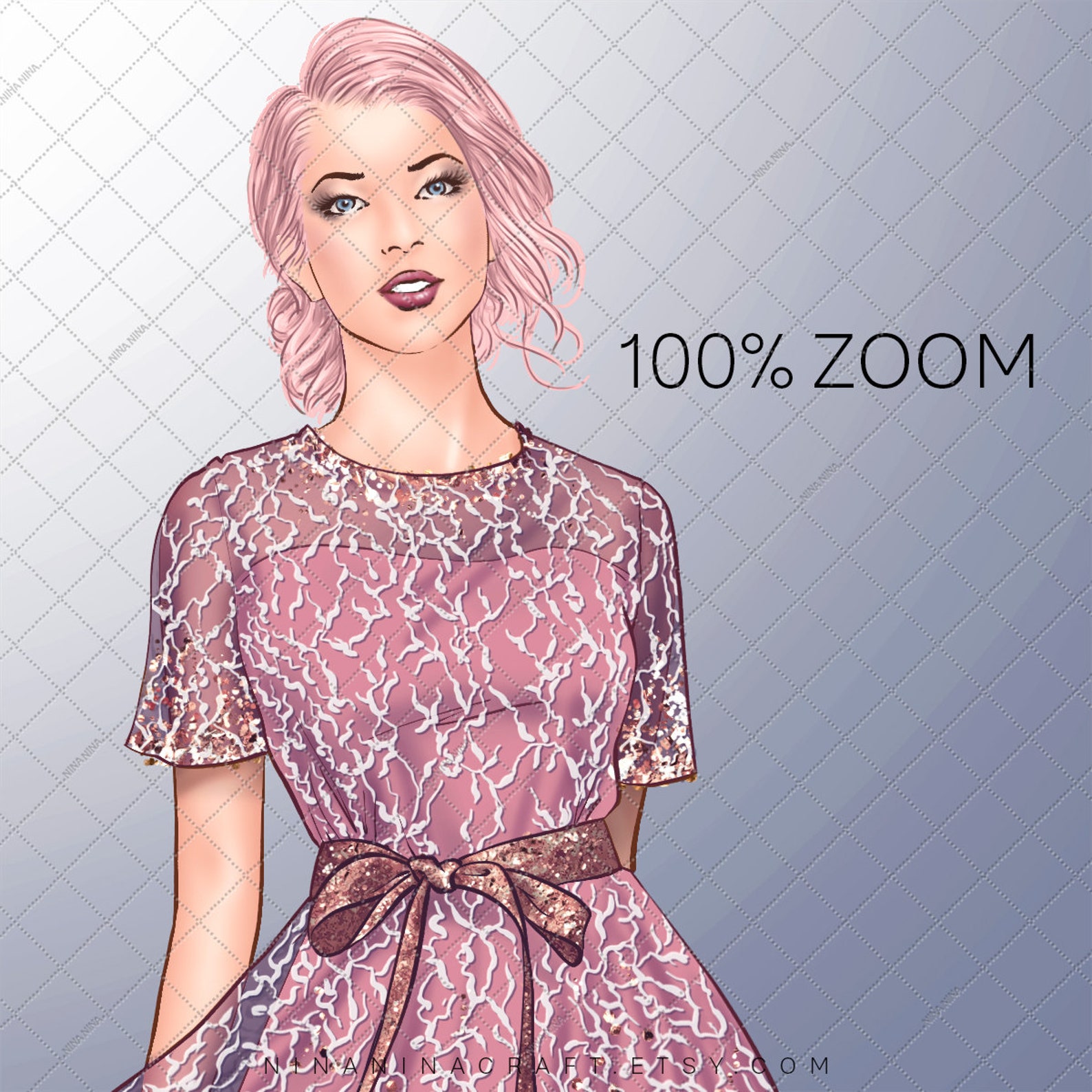 17 Fashion Girls Clip Art Pack Pretty Natural Hair Clipart - Etsy