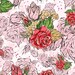 Valentine's Day Digital Papers, Roses Seamless Patterns, Valentines ...