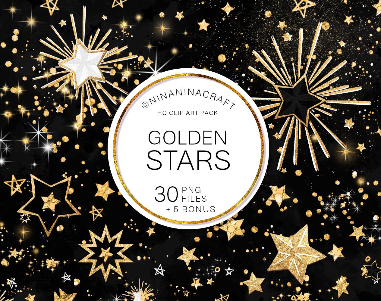 Shining Gold Star Clipart
