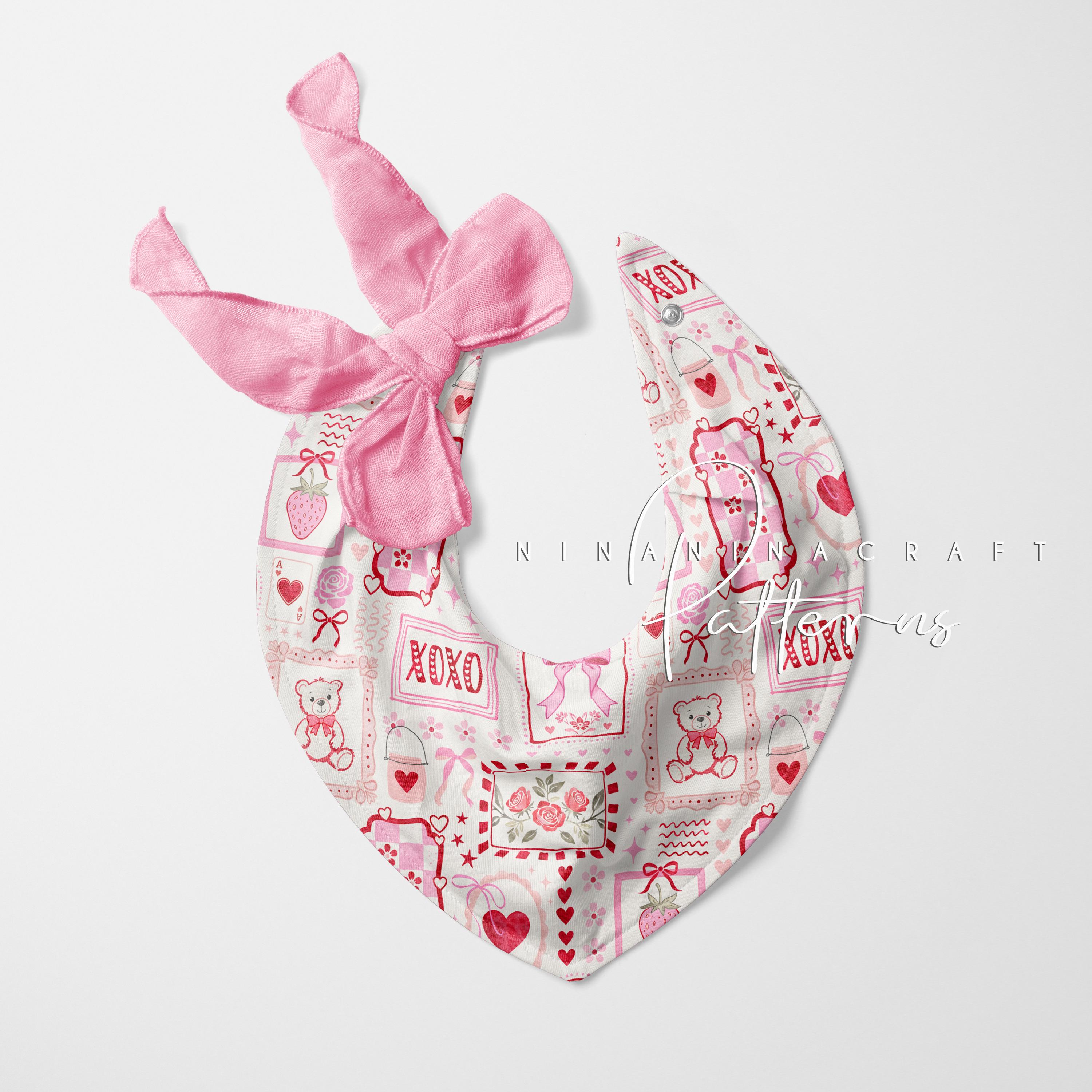 Love Frames Seamless Pattern by Ninaninacraft: Pink and Red Preppy ...