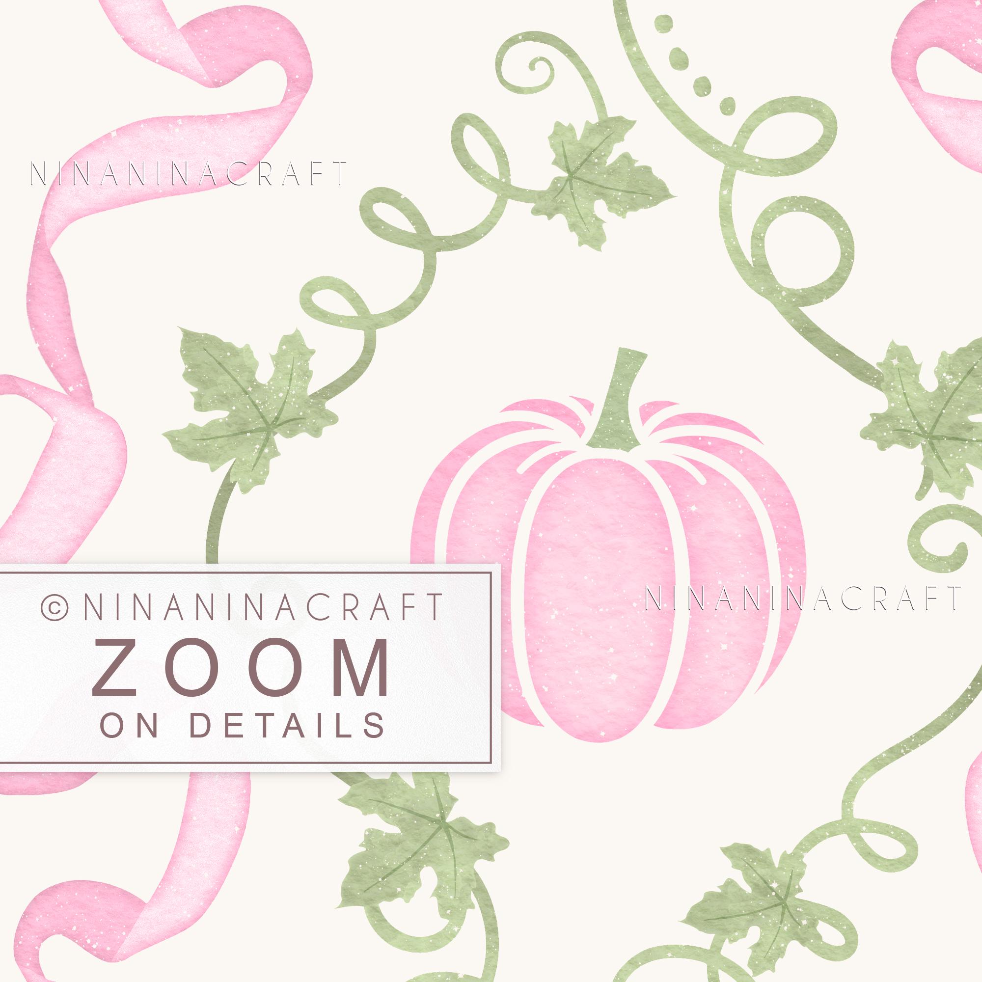 Pink Pumpkin and Trellis Bows Halloween Seamless Pattern by ...