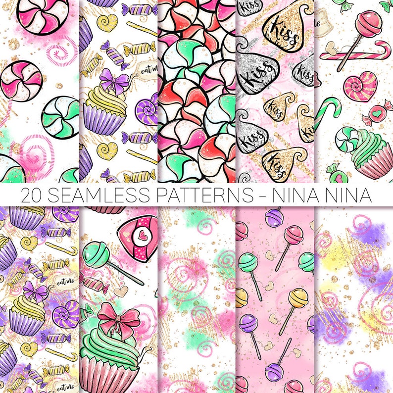 Candy Digital Papers Summer Paper Pack Surface Patterns Etsy Candy Digital Papers Summer Paper Pack Surface Patterns Etsy