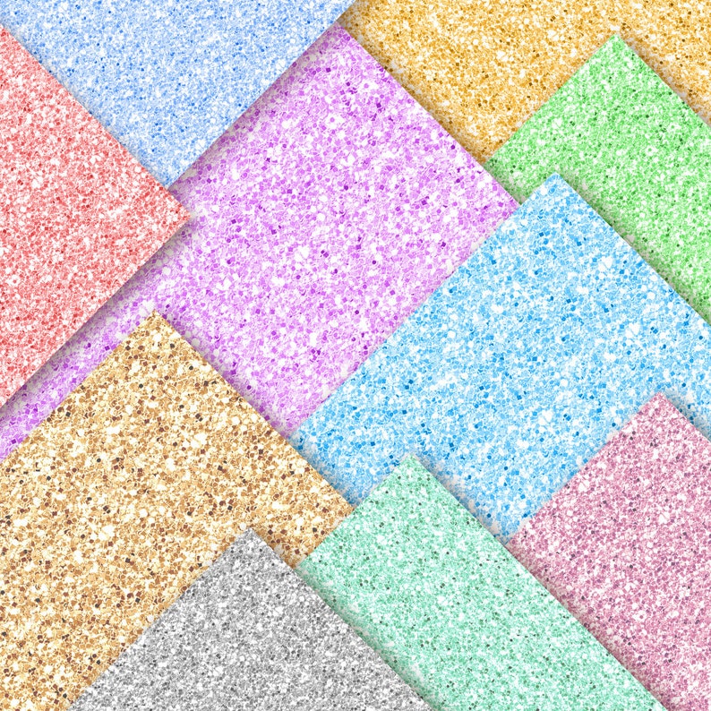 Colorful Glitter Digital Paper Seamless Glitter Patterns Etsy