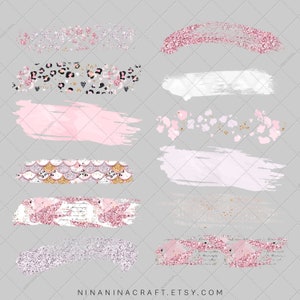 May include: A set of digital scrapbook paper designs featuring pink, white, and gold glitter, leopard print, and floral patterns. The designs are perfect for adding a touch of sparkle and elegance to your digital projects.