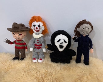 Horror amigurumi crochet Characters - fan genre favourites -