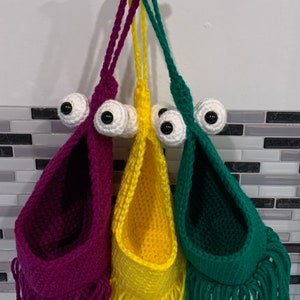 3 sizes PDF PATTERN BUNDLE Crochet Alien Plant Hanger zdjęcie 2