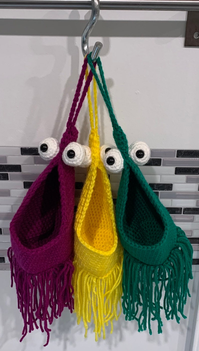 3 sizes PDF PATTERN BUNDLE Crochet Alien Plant Hanger image 2