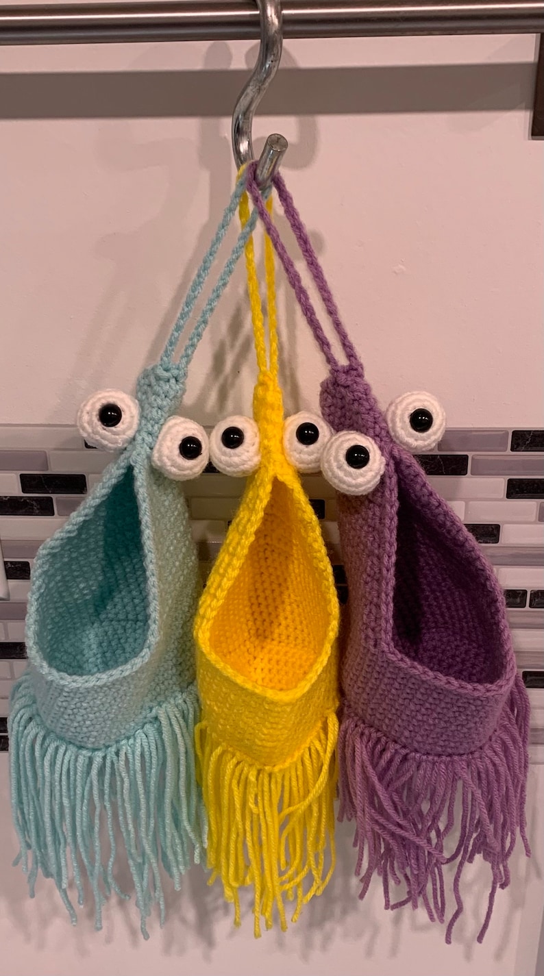 3 sizes PDF PATTERN BUNDLE Crochet Alien Plant Hanger zdjęcie 1