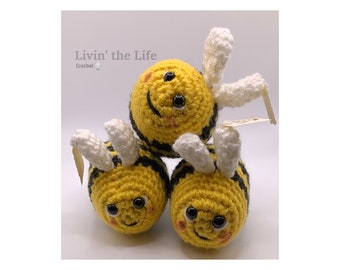 I BE-LIEBE in dir! Süße Amigurumi Häkelblume / Frühling liegt in der Luft / die süßesten Bienen aller Zeiten / tolle Botschaft