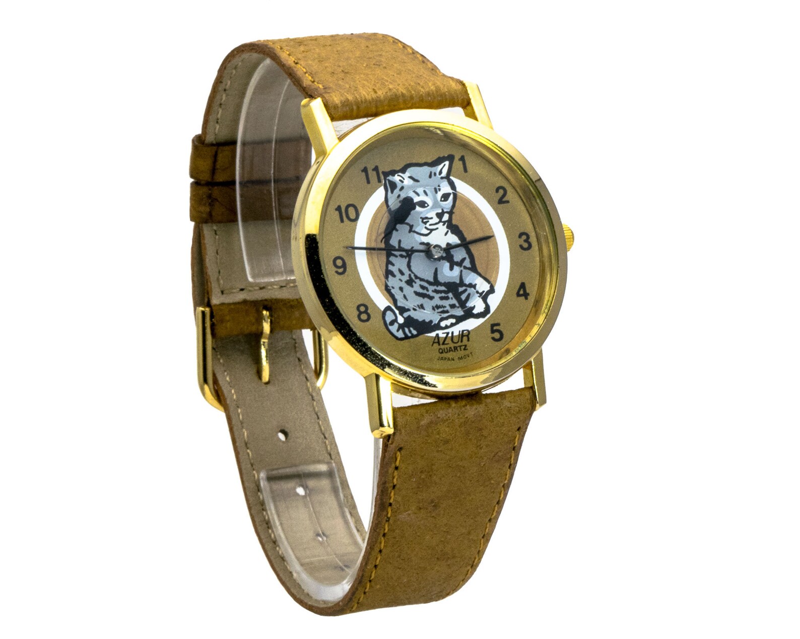 CAT MOUSE WATCH Mouse moving around Cat Wrist Watch. Genuine Etsy