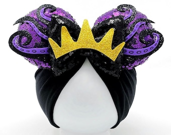 Ursula || Minnie Ears Headwrap || Halloween Minnie Ears || Little Mermaid Ears || Minnie Ears Turban