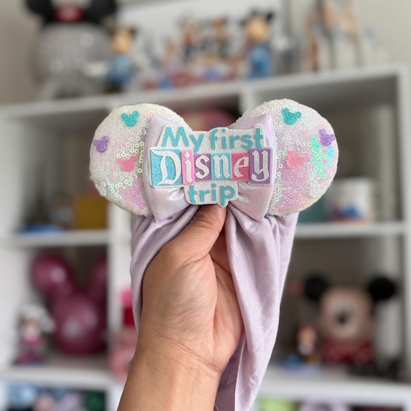 My first Disney Trip || Minnie Mouse Ears || Ears for babies || Disney Parks accessory || baby headwrap