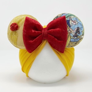 Beauty and The Beast || Minnie Ears Headwrap || Minnie Ears Turban || Disney Princess Accessory