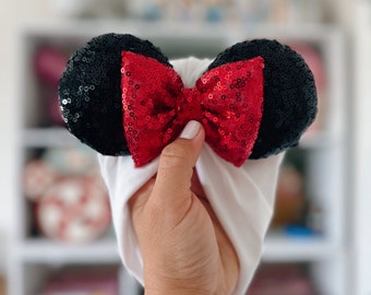 Classic Minnie || Minnie Ears Headwrap || Minnie Mouse Ears || Minnie Ears Turban || Baby minnie Ears