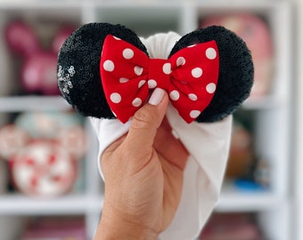 Minnie Polka Dots || Minnie Ears Headwrap || Minnie Ears Turban || Minnie Mouse Headband